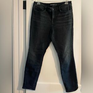 Athleta Sculptek Dark Wash Black Skinny Slim Jeans Size 10